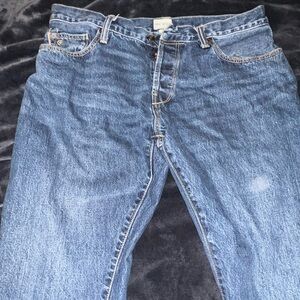 Todd snyder Men's Blue Jeans, 34x34, button fly, slim fit